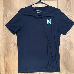 Nautica Men's Dark Blue Short Sleeve Tee